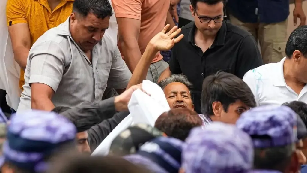 Sonam Wangchuk on hunger strike at Jantar Mantar, Delhi, July 2026